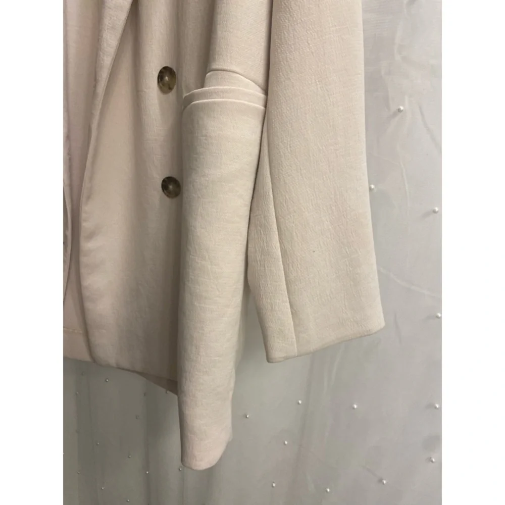 RARE! NEW! Aritzia Wilfred Cherrelle Bone White Double Breasted Blazer - Picture 8 of 12